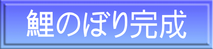 鯉のぼり完成